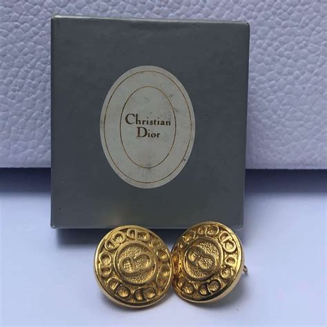 dior monogram earrings